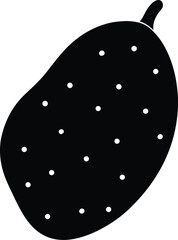 sweet potato silhouette vector on white background 