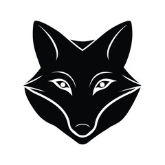 Fox Head Silhouette Minimalist Design