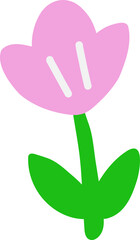 Obraz premium Simple Pink flower vector illustration editable