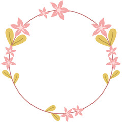 Round Floral Frame
