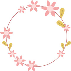 Round Floral Frame