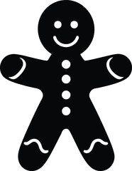 vector gingerbread man cookie on white background 