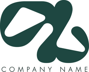 Creative Abstract Initial Letter PJ Logo Design