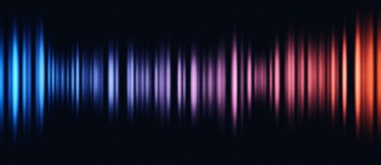 Vibrant blue purple pink white psychedelic grainy gradient color flow wave on black background, music cover dance party poster design, wide web banner, poster, webpage header