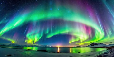 Geomagnetic Storm Over Night Sky, magnetic turbulence