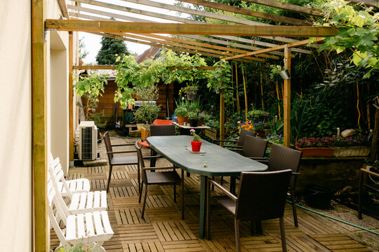 patio with mini split air conditioner  and heater / inverter  