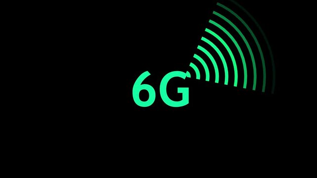 6G conection concept video animation.