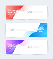Geometric banner design with Vector presentation template.