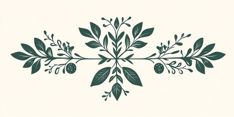 Symmetrical floral design element