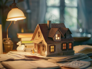 miniature model of a house