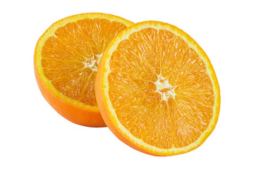 orange slice isolated on white background 