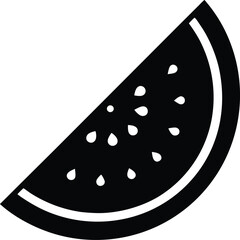 watermelon slice vector icon on white background .eps