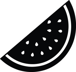 watermelon slice vector icon on white background  