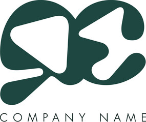 Creative Abstract Initial Letter QC Logo Design