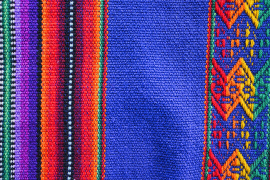 Colorful peruvian hand made texture material
