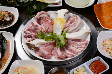 Korean style pork set meal
