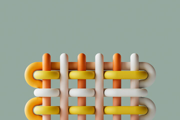 3D abstract woven loops with rounded edges