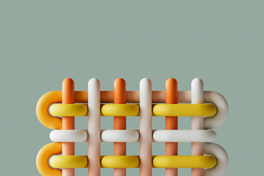 3D abstract woven loops with rounded edges