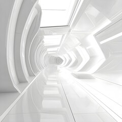 Obraz premium white futuristic background
