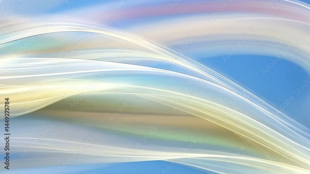 Poster serene abstract background with flowing waves of soft colors and gentle gradients, creating calming 