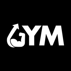 Bold Gym Logo Design with Muscle Arm and Upward Arrow in Letter G, gym logo design, fitness brand identity logo, 