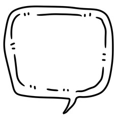 speech bubble icon, outline design