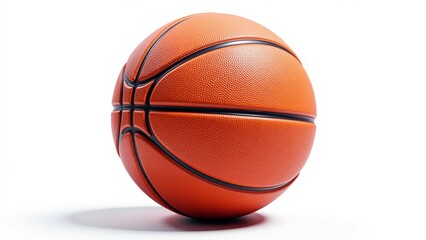 Fototapeta premium Orange Basketball On White Background