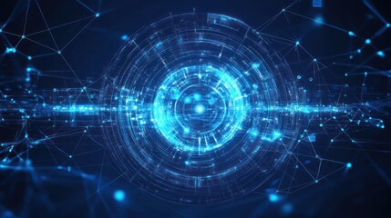 Obraz premium Futuristic digital sphere network