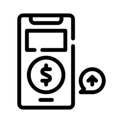 digital payment line icon