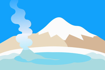 vector illustration of mountain landscape