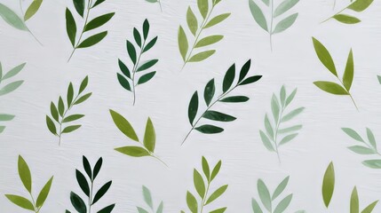 Green leaves pattern.