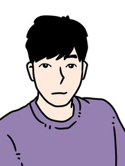 illustration of young man cartoon