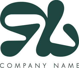 Creative Abstract Initial Letter RJ Logo Design