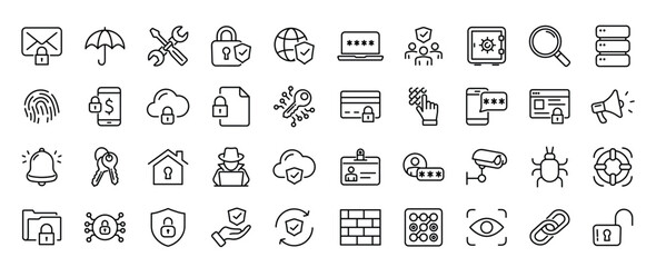 Cybersecurity elements protective digital measures visualized