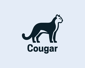 Modern Cougar Body Logo with Clean Lines