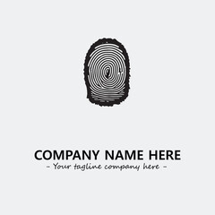 Fingerprint logo company design vector illustration