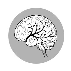 human brain vector illustration