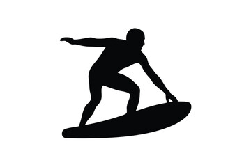 Silhouette of a person surfing on a wave