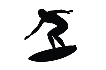 Silhouette of a person surfing on a wave