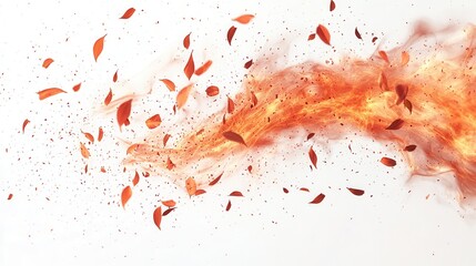 Fototapeta premium Abstract fiery explosion of autumn leaves