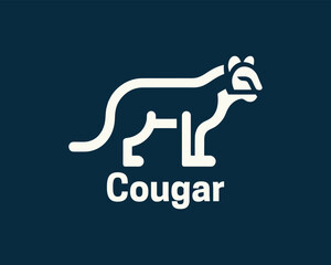 Elegant Cougar Body Logo Concept
