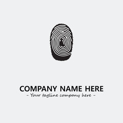 Fingerprint logo company design vector illustration