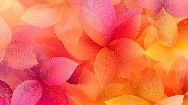 Abstract background with orange and pink flowers. Abstract flower background for presentation or power point.