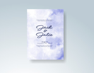 Wedding invitation with abstract watercolor background
