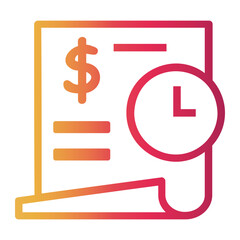 bank Line Gradient Icon