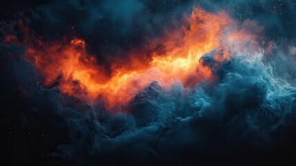 Fototapeta premium Abstract fiery nebulae (4)