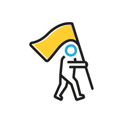 Multi color icon for independent