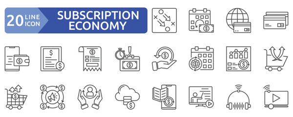 subscription economy icon sheet