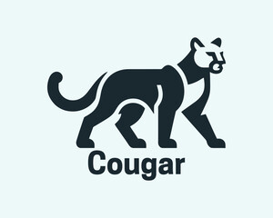 Wild Cougar Logo in Standing Full Pose