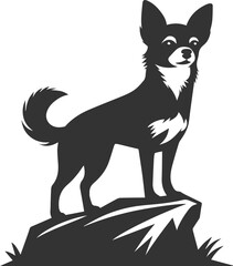 Silhouette of a chihuahua vector